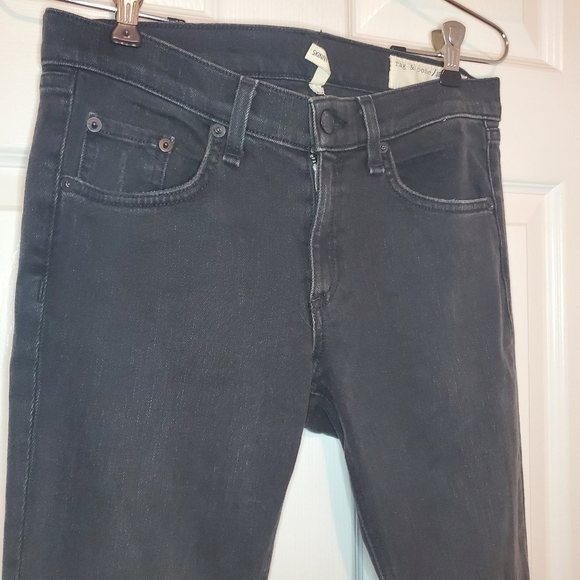 RAG & BONE Stretch Skinny Jeans Black w/ Holes Distressed 27 - Picture 6 of 14